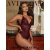 image:imageAvidlove Sexy Lingerie for Women Deep V Lace Bodysuit Snap Crotch One Piece Teddy XS4XLDark Brownwith Snap Crotch
