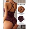 image:imageAvidlove Sexy Lingerie for Women Deep V Lace Bodysuit Snap Crotch One Piece Teddy XS4XLDark Brownwith Snap Crotch