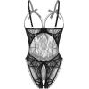 image:imageAvidlove Sexy Lingerie for Women One Piece Lace Babydoll Sleepwear BodysuitBlack Geometry