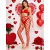 image:imageAvidlove Sexy Tights for Woman Fishnet Stockings Footless High Waist Pantyhose LeggingsChristmas Red