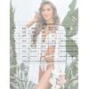 image:imageAvidlove Women Sexy Lingerie Set 2 Piece Lace Teddy with Mesh Kimono Robe Bodysuit NightgownWhite