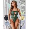 image:imageAvidlove Women Sexy Lingeries Deep V Teddy Lingerie Lace Bodysuit Hollow Out One Piece Mini BabydollGreen