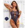 image:imageAvidlove Women Sexy Lingeries Deep V Teddy Lingerie Lace Bodysuit Hollow Out One Piece Mini BabydollNavy Blue