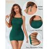 image:imageAvidlove Womens Lingerie Sexy Bodycon Nightgown Lace Neckline Babydoll Chemise Cotton Sleepwear Halter Dress Slip SXXLGreen