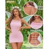 image:imageAvidlove Womens Lingerie Sexy Bodycon Nightgown Lace Neckline Babydoll Chemise Cotton Sleepwear Halter Dress Slip SXXLPink