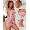 image:imageAvidlove Womens Lingerie Sexy Bodycon Nightgown Lace Neckline Babydoll Chemise Cotton Sleepwear Halter Dress Slip SXXLPink Heart