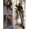 image:imageAvidlove Womens Mesh Long Sleeve Bodysuit Round Neck Sheer Leotards Geo Print Bodysuit Top with Snap CrotchConstellation