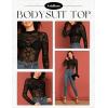 image:imageAvidlove Womens Mesh Long Sleeve Bodysuit Round Neck Sheer Leotards Geo Print Bodysuit Top with Snap CrotchGeo Pattern02