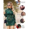 image:imageAvidlove Womens Sheer Lace Dress Sexy Long Sleeve Dress See Through Lingerie Short Mini Dresses for Party No LinlingGreen