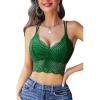image:imageAvidlove Lace Bralette for Women V Neck Camisoles Racerback Adjustable Strap Crop TopDark Green
