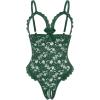image:imageAvidlove One Piece Lingerie Sexy Teddy Ruffle V Neck Bodysuit Lace NightieLake Blue