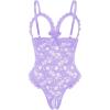 image:imageAvidlove One Piece Lingerie Sexy Teddy Ruffle V Neck Bodysuit Lace NightieLavender Purple