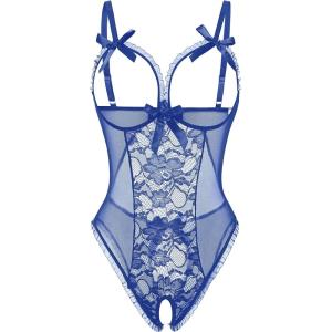 image:imageAvidlove Sexy Lingerie for Women One Piece Lace Babydoll Sleepwear BodysuitDeep Blue
