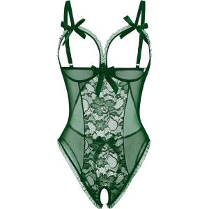 image:imageAvidlove Sexy Lingerie for Women One Piece Lace Babydoll Sleepwear BodysuitGreen