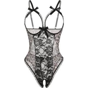 image:imageAvidlove Sexy Lingerie for Women One Piece Lace Babydoll Sleepwear BodysuitLeopard