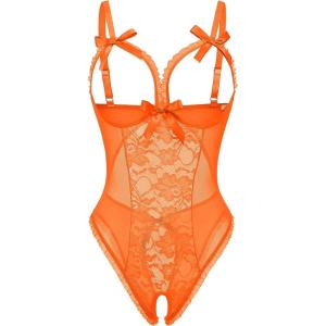 image:imageAvidlove Sexy Lingerie for Women One Piece Lace Babydoll Sleepwear BodysuitOrange