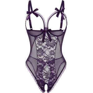 image:imageAvidlove Sexy Lingerie for Women One Piece Lace Babydoll Sleepwear BodysuitPurple