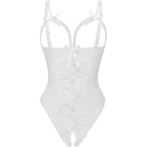image:imageAvidlove Sexy Lingerie for Women One Piece Lace Babydoll Sleepwear BodysuitWhite