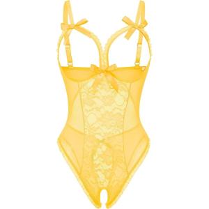 image:imageAvidlove Sexy Lingerie for Women One Piece Lace Babydoll Sleepwear BodysuitYellow