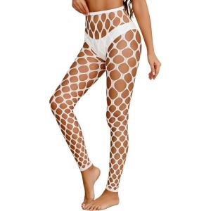image:imageAvidlove Sexy Tights for Woman Fishnet Stockings Footless High Waist Pantyhose LeggingsWhite