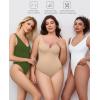 image:imageAvidlove Womens Sexy Plunge Deep V Neck Bodysuit Double Lined Sleeveless Thong Body Suit Leotard for Going Out TankArmy Green