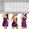 image:imageAvidlove Women Lingerie V Neck Sexy Nightwear Satin Sleepwear Lace Chemise Mini Babydoll NightgownB Purple