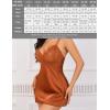 image:imageAvidlove Women Lingerie V Neck Sexy Nightwear Satin Sleepwear Lace Chemise Mini Babydoll NightgownCaramel