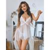 image:imageAvidlove Lingerie for Women Lace Babydoll Sleepwear Boudoir Outfits Plus Size Langeray XS5XLWhite Polka Dots