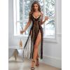 image:imageAvidlove Women Lingerie Lace Babydoll Chemise Sexy Mesh Nightdress V Neck Nightwear Side Split NightgownBlack Leopard Print