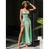 image:imageAvidlove Women Lingerie Lace Babydoll Chemise Sexy Mesh Nightdress V Neck Nightwear Side Split NightgownLight Green