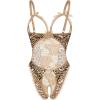 image:imageAvidlove Women One Piece Lingerie Sexy Lace Babydoll Mini BodysuitBrown Leopard