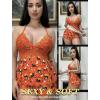 image:imageAvidlove Womens Sweetness Cami Set Lace Camisole Lingerie Nightwear Sexy Pajamas Lounge SetsHalloween Orange