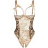 image:imageAvidlove Women One Piece Lingerie Sexy Lace Babydoll Mini BodysuitBrown Leopard
