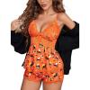image:imageAvidlove Womens Sweetness Cami Set Lace Camisole Lingerie Nightwear Sexy Pajamas Lounge SetsHalloween Orange