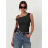 image:imageAvidlove Bodysuits for Women Off Shoulder Thong Bodysuit Double Lined One Piece Leotard Asymmetric Going Out TopsBlack