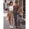 image:imageAvidlove Bodysuits for Women Off Shoulder Thong Bodysuit Double Lined One Piece Leotard Asymmetric Going Out TopsBrown