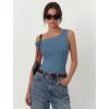 image:imageAvidlove Bodysuits for Women Off Shoulder Thong Bodysuit Double Lined One Piece Leotard Asymmetric Going Out TopsDark Blue