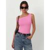 image:imageAvidlove Bodysuits for Women Off Shoulder Thong Bodysuit Double Lined One Piece Leotard Asymmetric Going Out TopsHot Pink