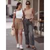 image:imageAvidlove Bodysuits for Women Off Shoulder Thong Bodysuit Double Lined One Piece Leotard Asymmetric Going Out TopsKhaki