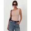 image:imageAvidlove Bodysuits for Women Off Shoulder Thong Bodysuit Double Lined One Piece Leotard Asymmetric Going Out TopsKhaki