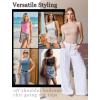 image:imageAvidlove Bodysuits for Women Off Shoulder Thong Bodysuit Double Lined One Piece Leotard Asymmetric Going Out TopsKhaki