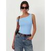 image:imageAvidlove Bodysuits for Women Off Shoulder Thong Bodysuit Double Lined One Piece Leotard Asymmetric Going Out TopsLight Blue