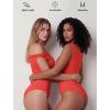 image:imageAvidlove Bodysuits for Women Off Shoulder Thong Bodysuit Double Lined One Piece Leotard Asymmetric Going Out TopsRed