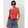 image:imageAvidlove Bodysuits for Women Off Shoulder Thong Bodysuit Double Lined One Piece Leotard Asymmetric Going Out TopsRed