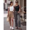 image:imageAvidlove Bodysuits for Women Off Shoulder Thong Bodysuit Double Lined One Piece Leotard Asymmetric Going Out TopsWhite