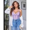 image:imageAvidlove Lingerie for Women Sexy Lace Bodysuit Deep V Teddy One Piece BabydollLilac