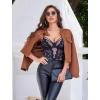 image:imageAvidlove Lingerie for Women Sexy Lace Bodysuit Deep V Teddy One Piece BabydollNavy Blue