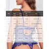image:imageAvidlove Lingerie for Women Sexy Lace Bodysuit Deep V Teddy One Piece BabydollRoyal Blue