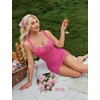 image:imageAvidlove Lingerie for Women Mesh Babydoll Lingeries Lace Chemise Floral Sleepwear Dress Sheer Exotic Boudoir Outfit SXXLRose Floral