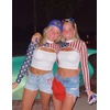 image:imageAvidlove Mesh Crop Tops for Women Mock Neck Long Sleeve Crop Top See Through Shirt Top Sexy ClubwearFlagstar